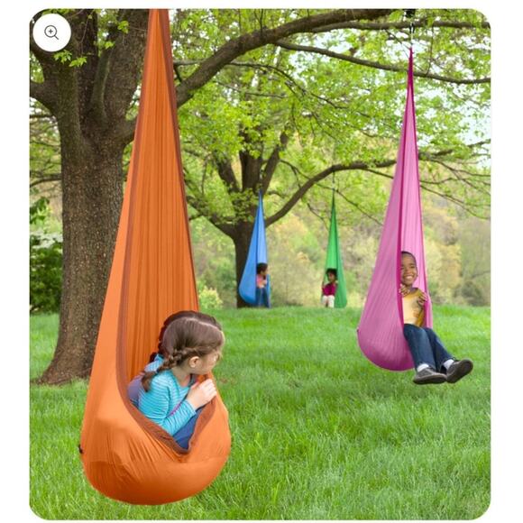 HugglePod Lite Nylon Hanging Chair color Red - Picture 5 of 8